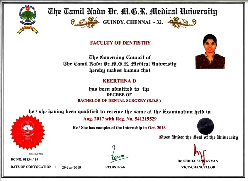 Degree Certificate